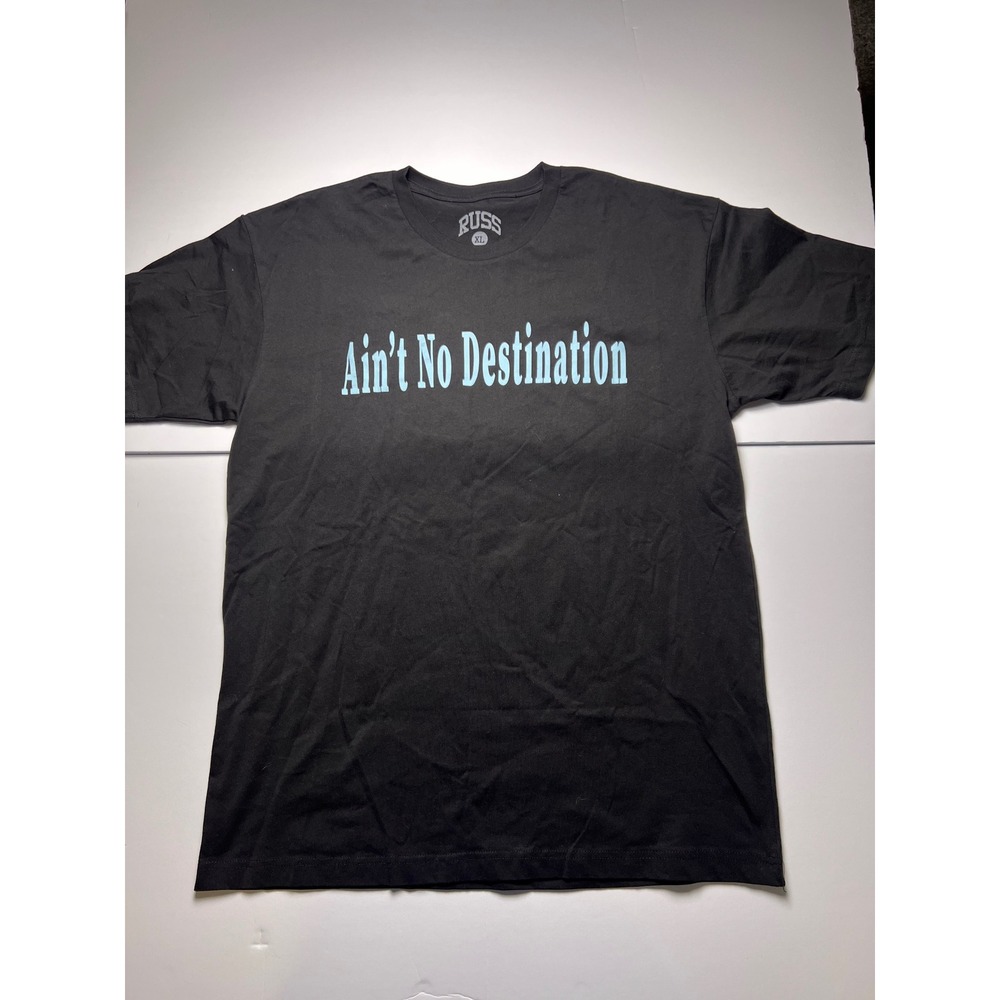 Russ T-Shirt Men XL Black The Journey Is Everything 2022 World Tour Graphic Tee